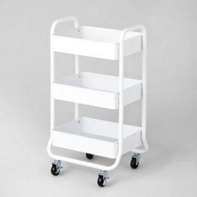 WHITE 3 Tier Metal Utility Cart - Brightroom™