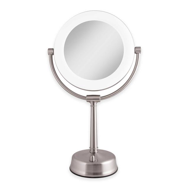 Zadro™ 1X/10X Fluorescent Sunlight Vanity Mirror in Satin Nickel