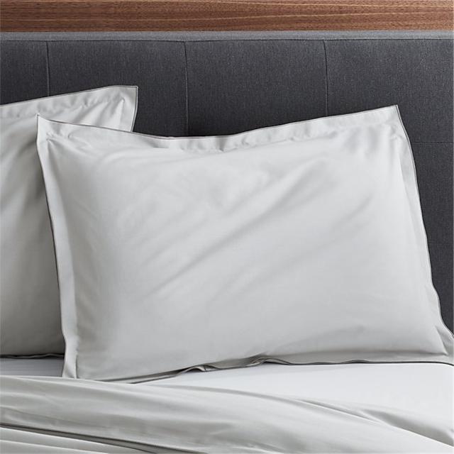Set of 2 Belo Grey Standard Pillow Shams