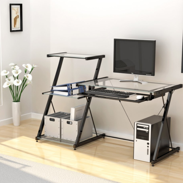 Z-Line Nero Desk and Bookcase