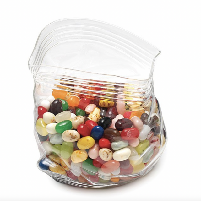 Unzipped Glass Zipper Bag