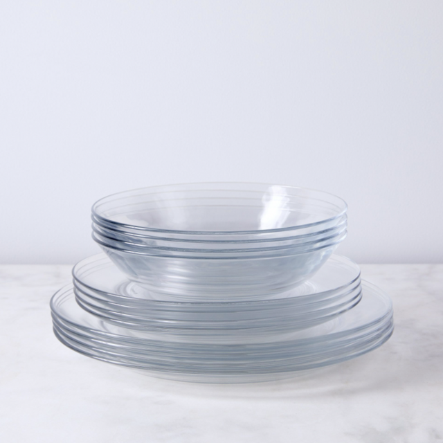 French Glass Dinnerware - 12 piece dinnerware set