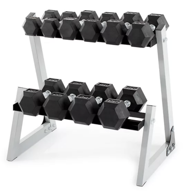 Weider 200-Pound Dumbbell Kit with Rack
