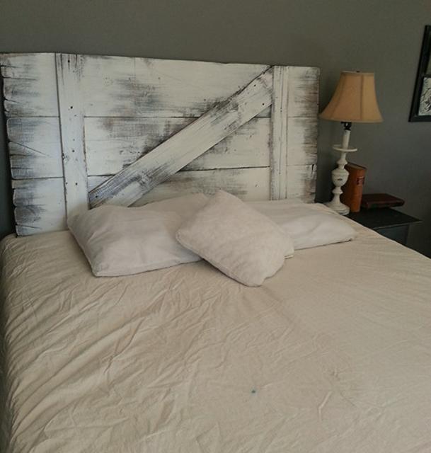 Painted Barn Door Headboard