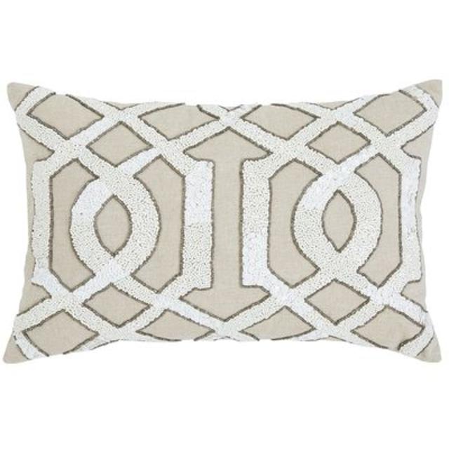 Beaded Tile Geo Pillow