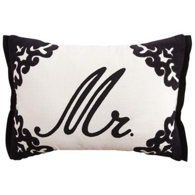 Initial Impressions Mr. Pillow - Black Script