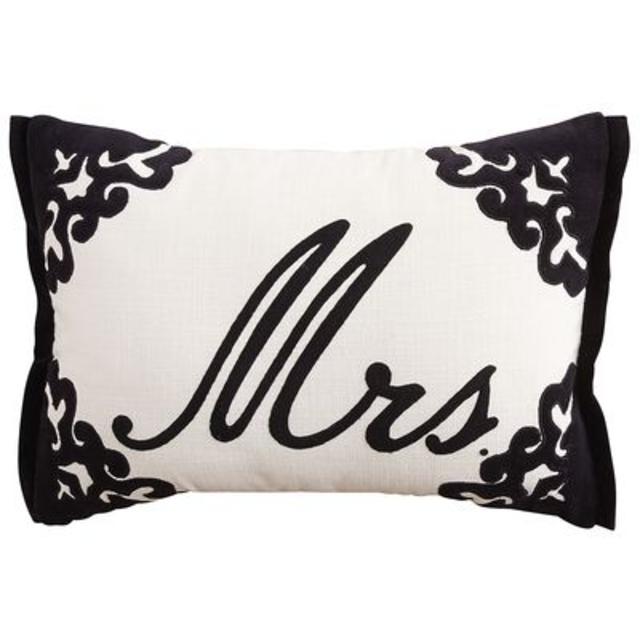 Initial Impressions Mrs. Pillow - Black Script
