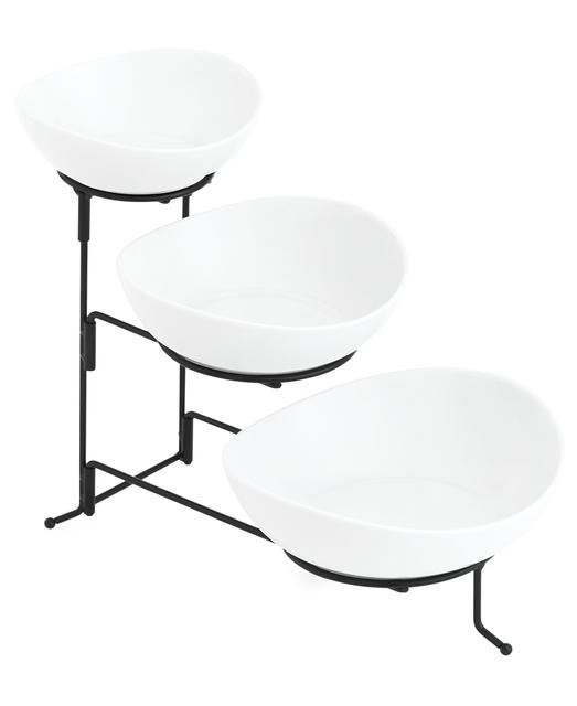 The Cellar Whiteware 3 Tiered Oval Server
