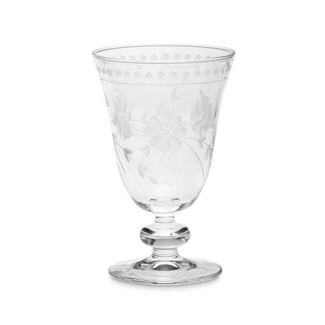 Vintage Etched Water Glasses, Set of 8