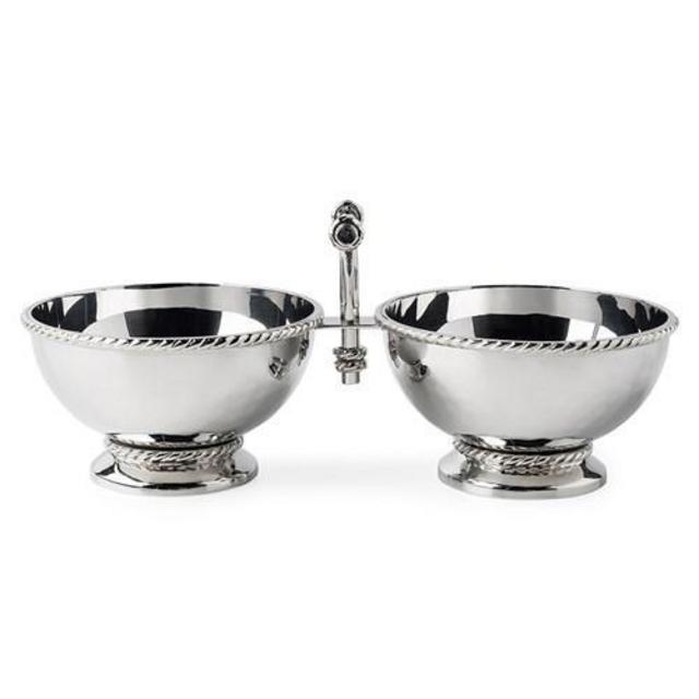 Juliska Graham Stainless Steel Double Cocktail Bowl