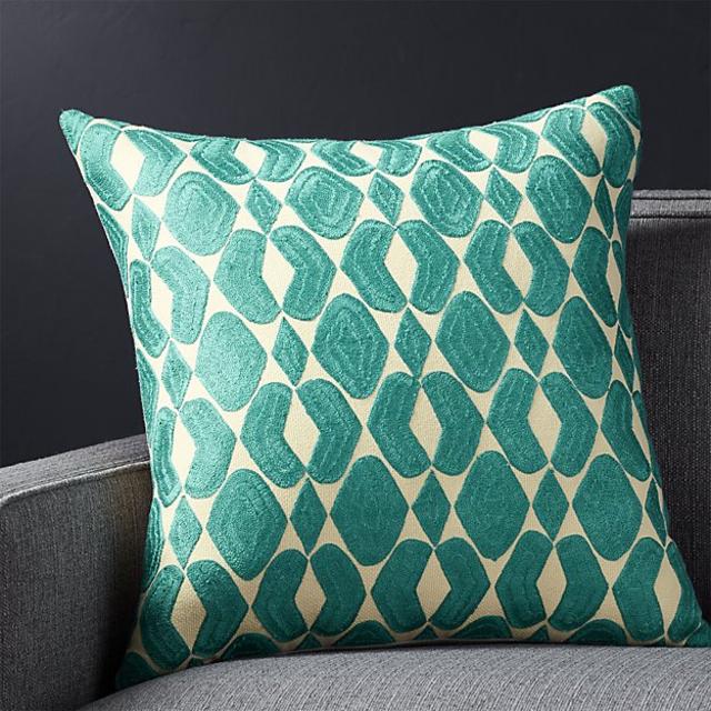 Piet Teal 20" Pillow
