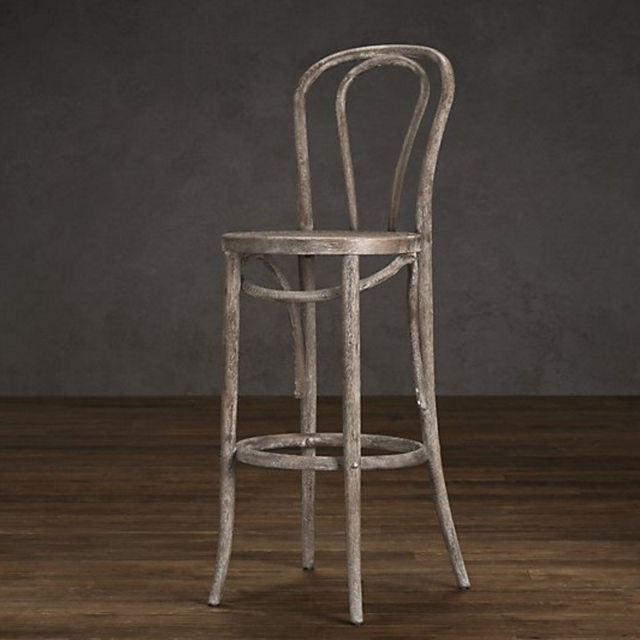 Restoration Hardware - French Café Counter Stool - Burnt Oak