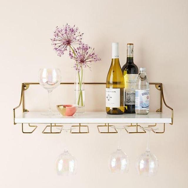 Mayfair Wall Mounted Wine Glass Shelf from Anthropologie