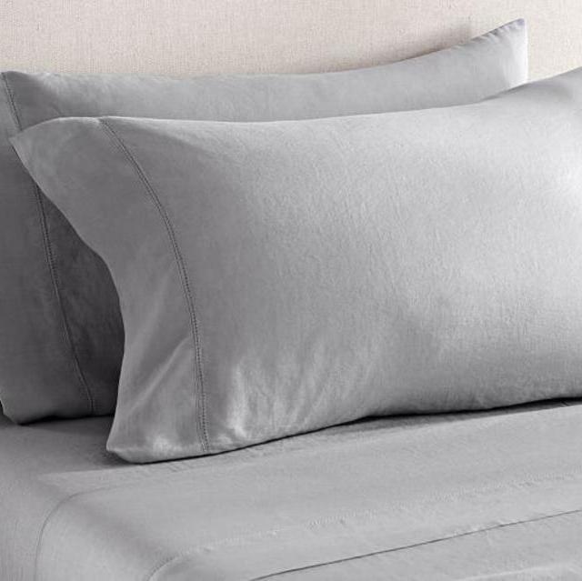Belgian Linen Sheet Set, King, Smoke