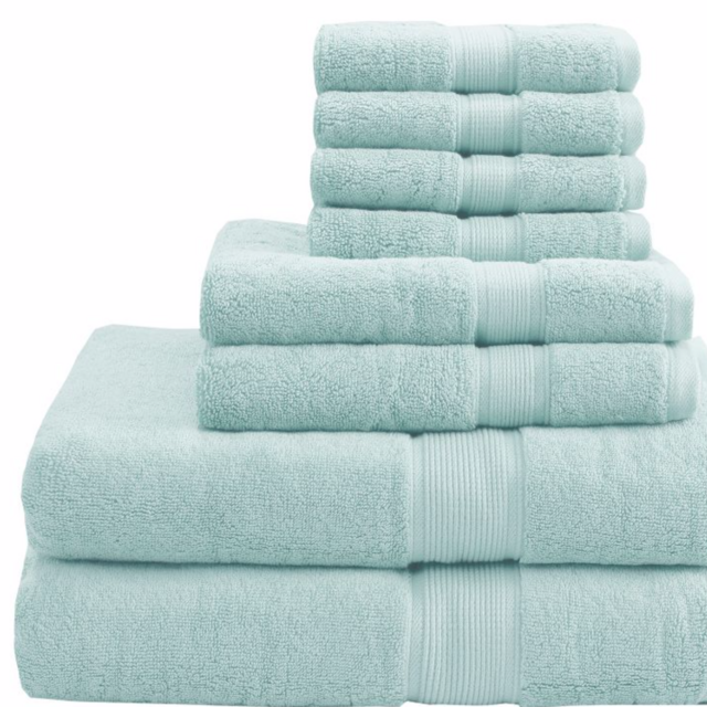 8pc Cotton Bath Towel Set