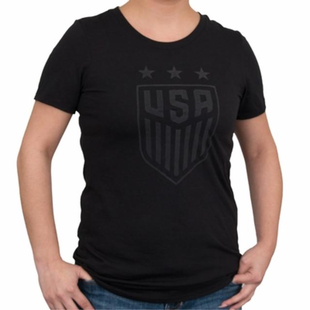 Women's Nike USWNT 3-Star Crest Tee - Black