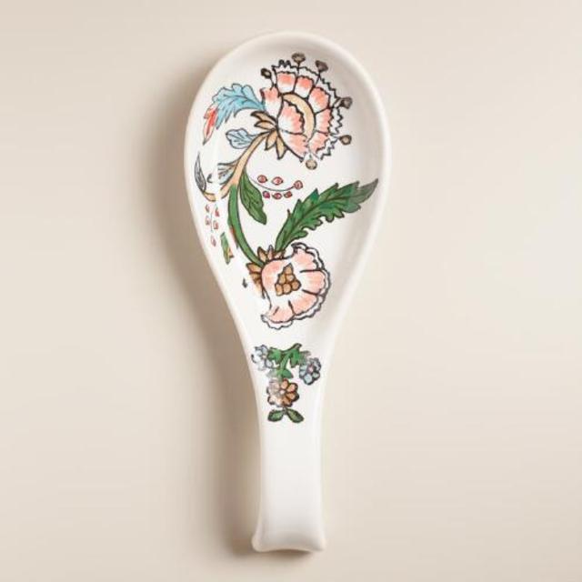 Tessie Floral Hand Painted Ceramic Spoon Rest