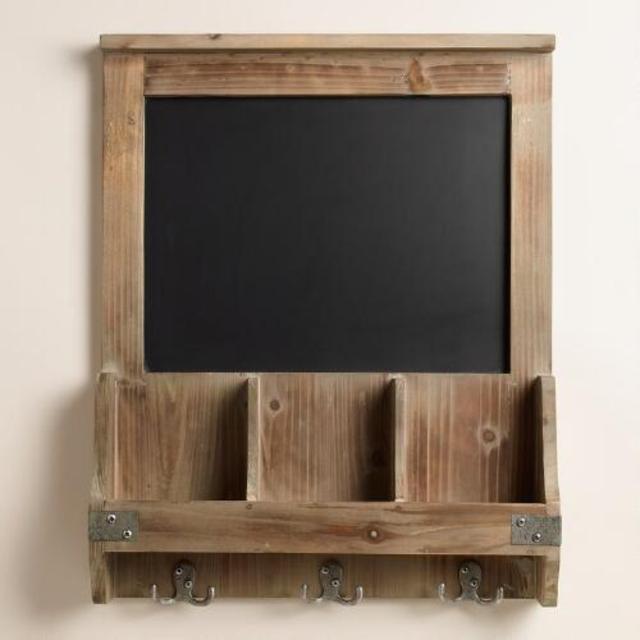 Elliot Chalkboard Cubby and Hook Wall Storage