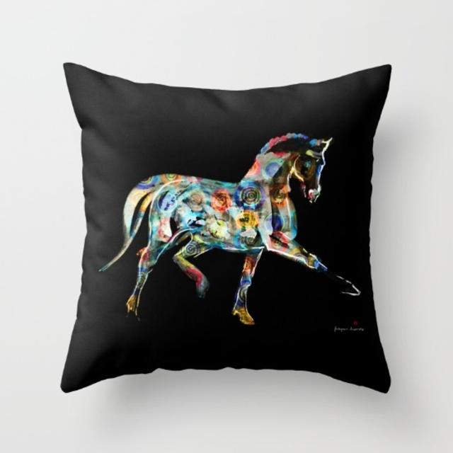 Horse (Cirque de soleil) throw pillow
