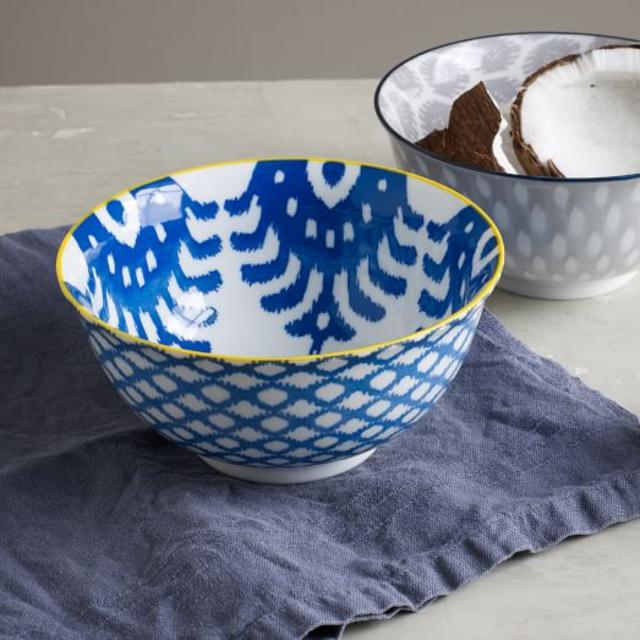Pad Printed Serve Bowls - Ikat