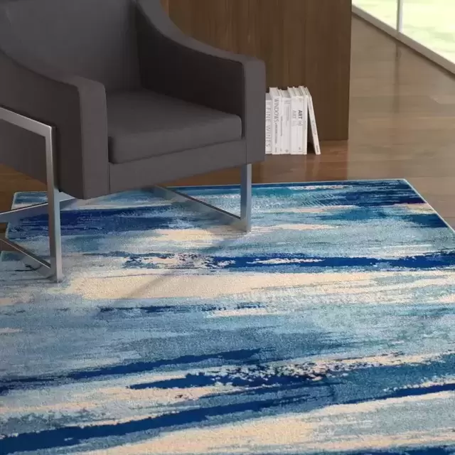 Sawyer Seascape Navy Blue Area Rug