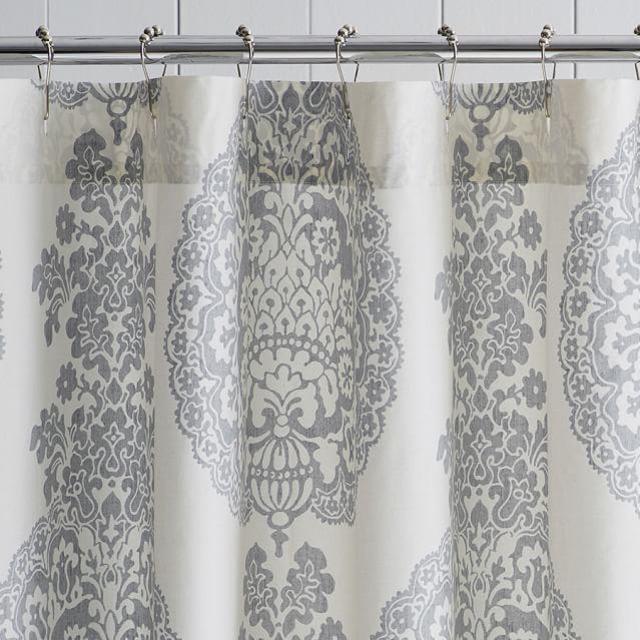 Lucianna Medallion Shower Curtain, Liner & Rings