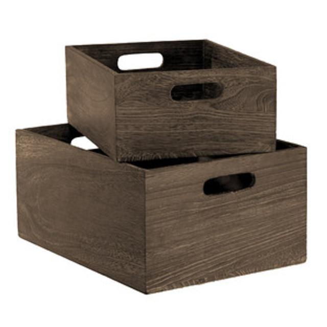 Feathergrain Wood Bins (Small Size)