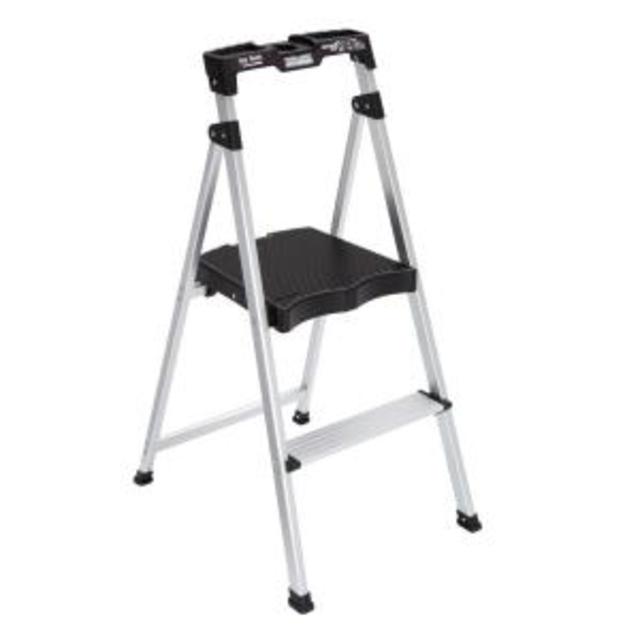 2-Step Aluminum Ultra-Light Step Stool Ladder with Project Top