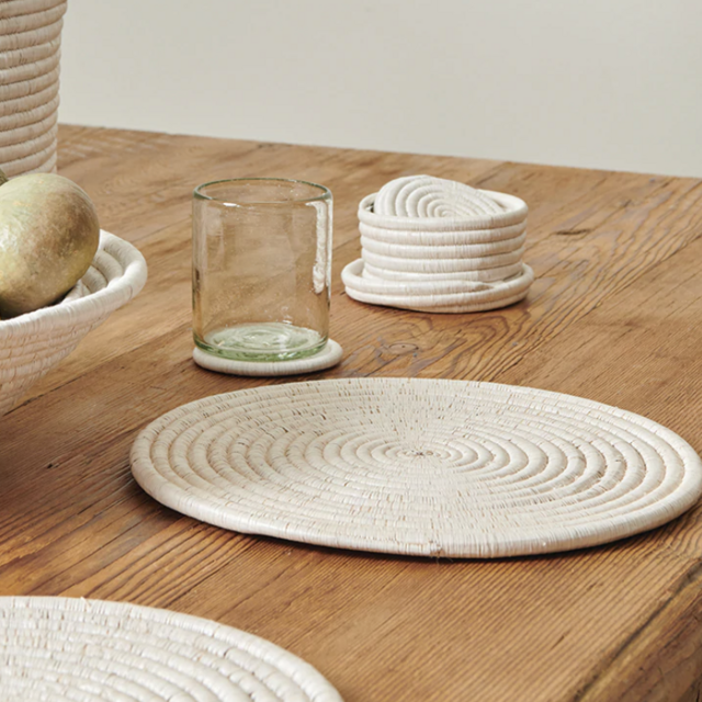 Woven Placemat - White - set of 4