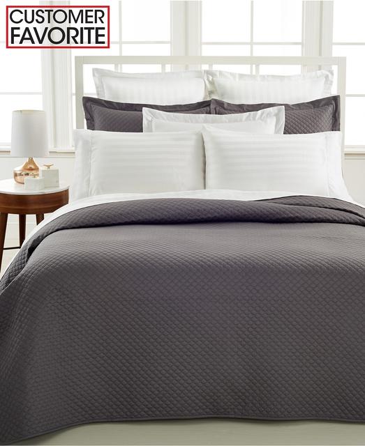 Charter Club Damask Quilted Full/Queen 3 Piece Coverlet Set Bedding