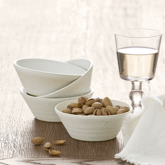 Larkin Reactive Glaze Stoneware Dip Bowls - Set of 4