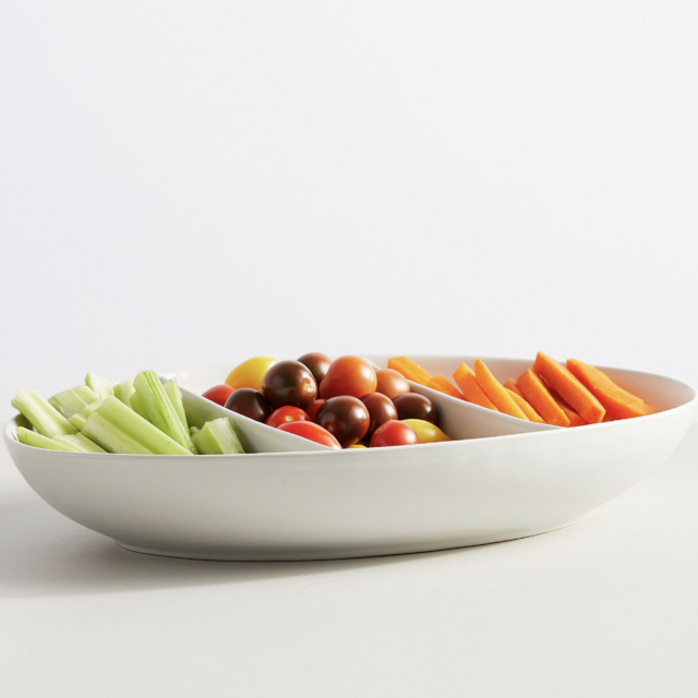 Mason Stoneware Triple Divided Serving Platter