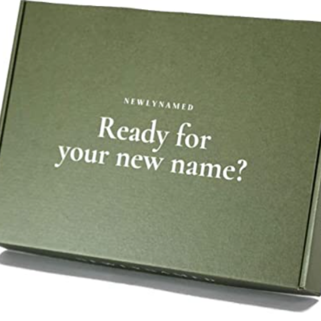 NewlyNamed Box Gift Card | Personalized Name Change After Marriage Kit