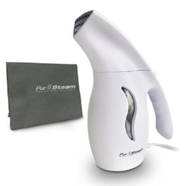 PurSteam 850 Watt Fabric Steamer, Commercial Grade, Fast-Heat Aluminum Heating Element With Travel Pouch, For Home & Travel