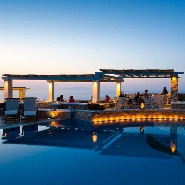 dinner for two at Anemomilos on Folegandros