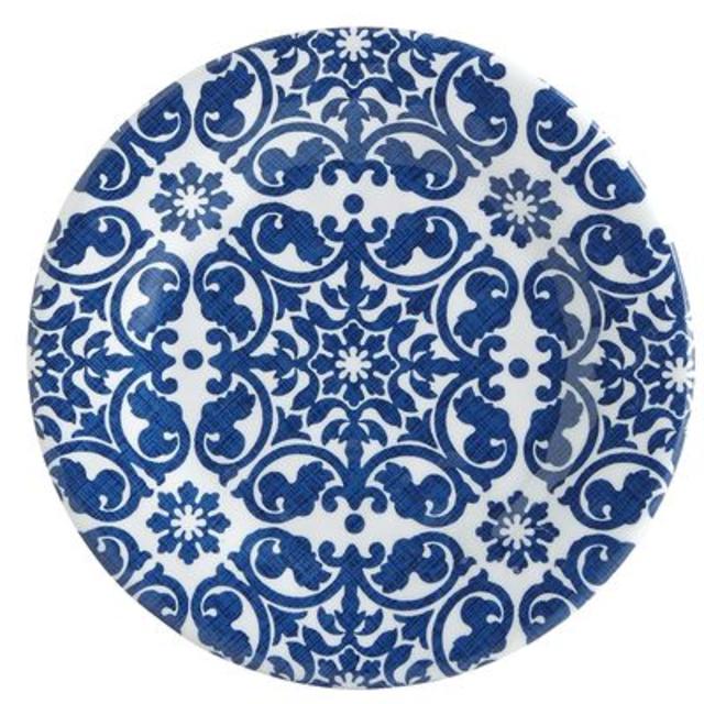 Trellis Melamine Salad Plate - Blue