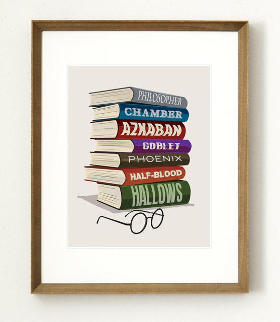Harry Potter Book Titles, Harry Potter Movie Poster, Harry Potter art, Sorcerers Stone Azkaban Chamber of Secrets Half-Blood