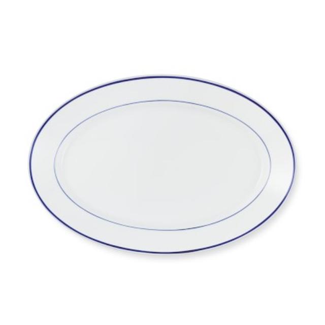 Apilco Tradition Porcelain Oval Platter, Blue