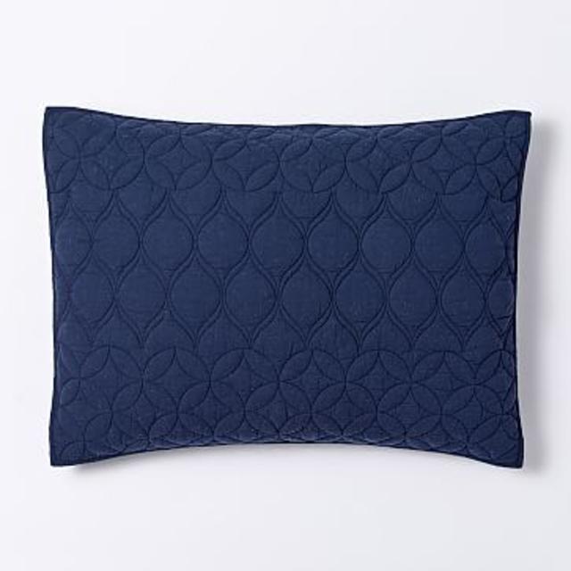 Mid-Century Circlet Ogee Standard Sham, Nightshade