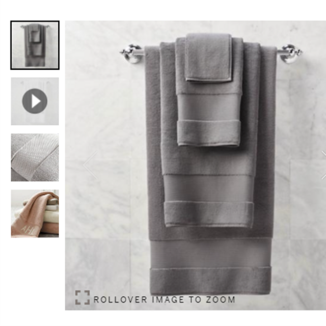 Resort Cotton Hand Towel - Carbon