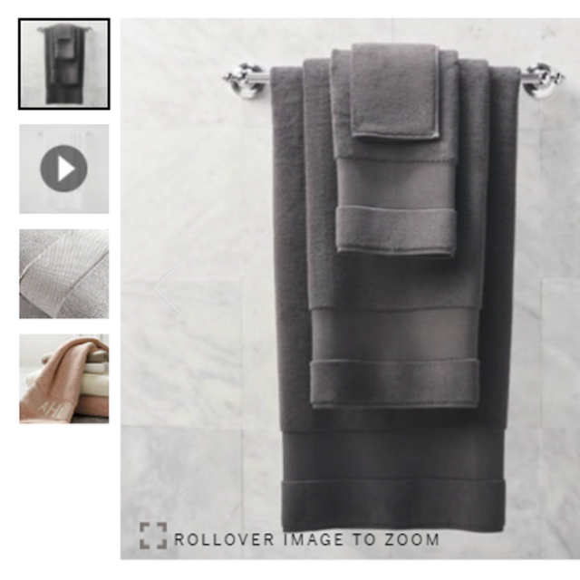 Resort Cotton Washcloths, Set Of Two - Graphite