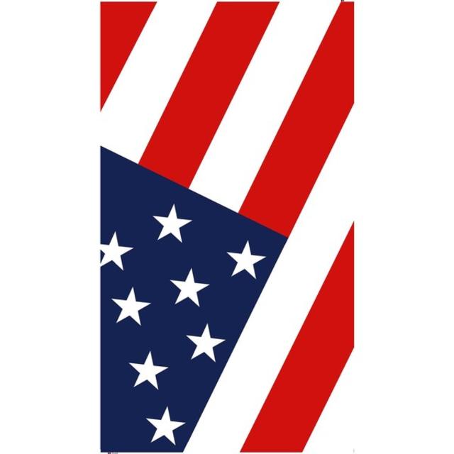 Red/White/Blue Cotton 30-inch x 60-inch American Flag Beach Towel