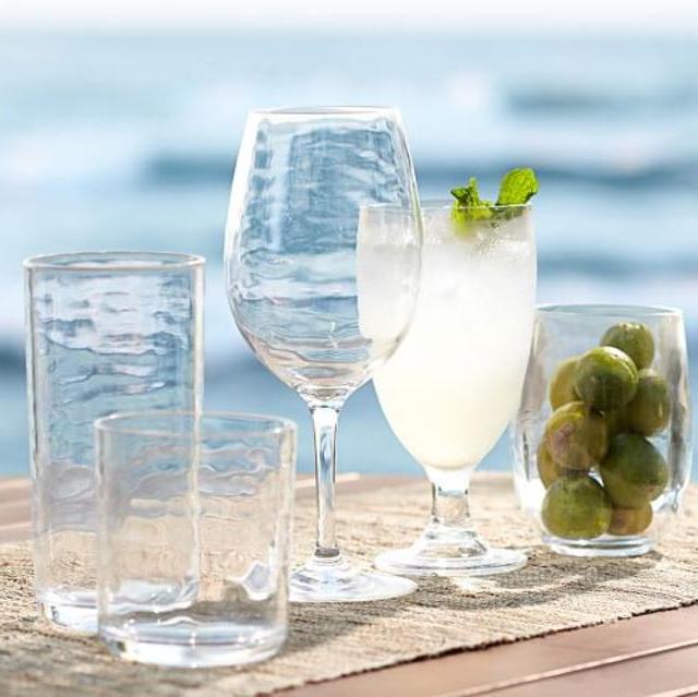 PB Classic Outdoor Stemless, Set of 6, Clear