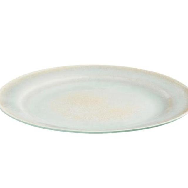 Reactive Glaze Melamine Serving Platter sea foam
