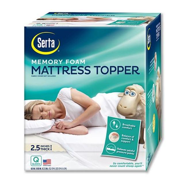 Serta 2 1/2-in. Memory Foam Reversible Mattress Topper