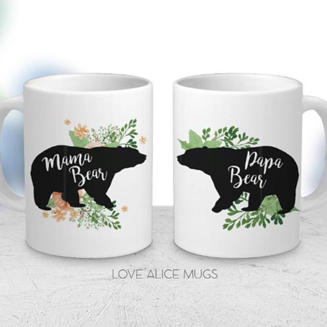 His and Hers Mugs - Papa and Mama Bear Mugs - Couple Mugs - Coffee Mug - Mama Bear Mug - Papa Bear Mug - Funny Mug - Cute Mugs