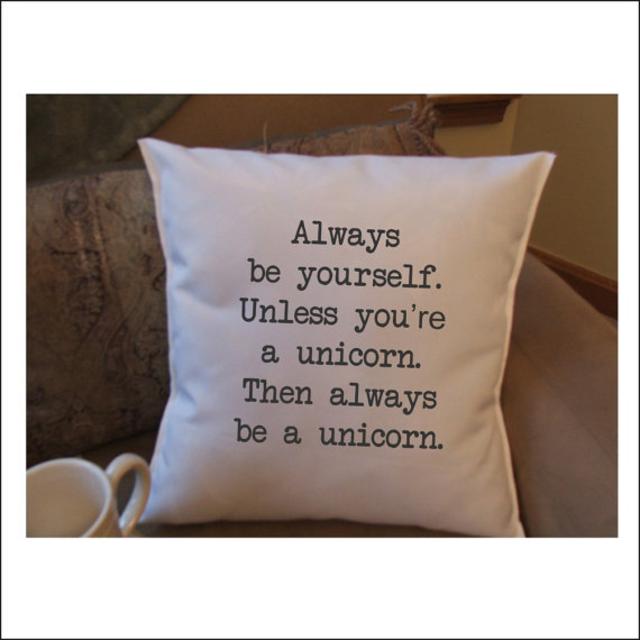 Unicorn decorative throw pillow cover