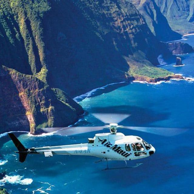 Helicopter ride over Maui