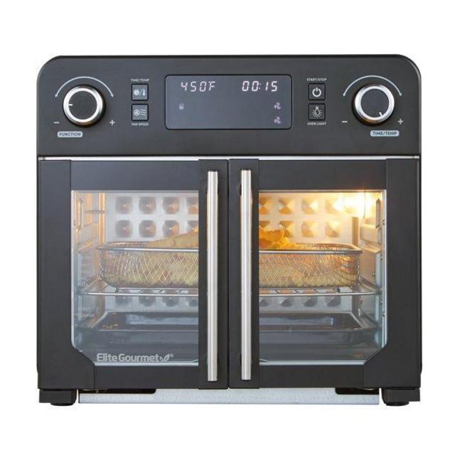 French Door Digital Air Fryer in Black Stainless Steel
