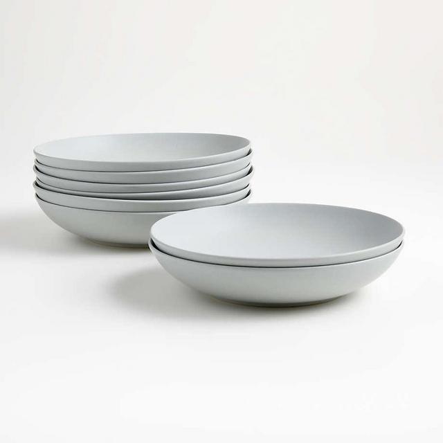 Craft 10" Stone Low Bowls, Set of 8